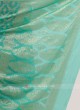 Sea Green Chiffon Saree